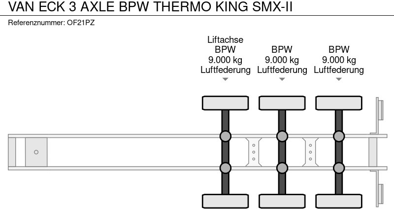 Refrigerator semi-trailer Van Eck 3 AXLE BPW THERMO KING SMX-II: picture 11