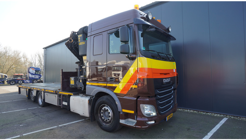Crane truck DAF XF 460 6X2 FLATBED TRUCK WITH PALFINGER PK 50002 CRANE: picture 8