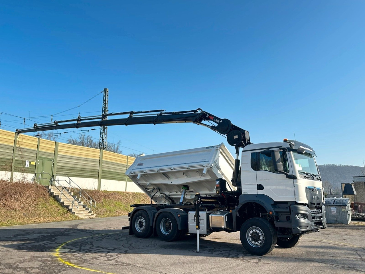 Tipper, Crane truck MAN TGS 28.440 6x4-4/3-Seiten- Kipper / Hiab 228-6: picture 22