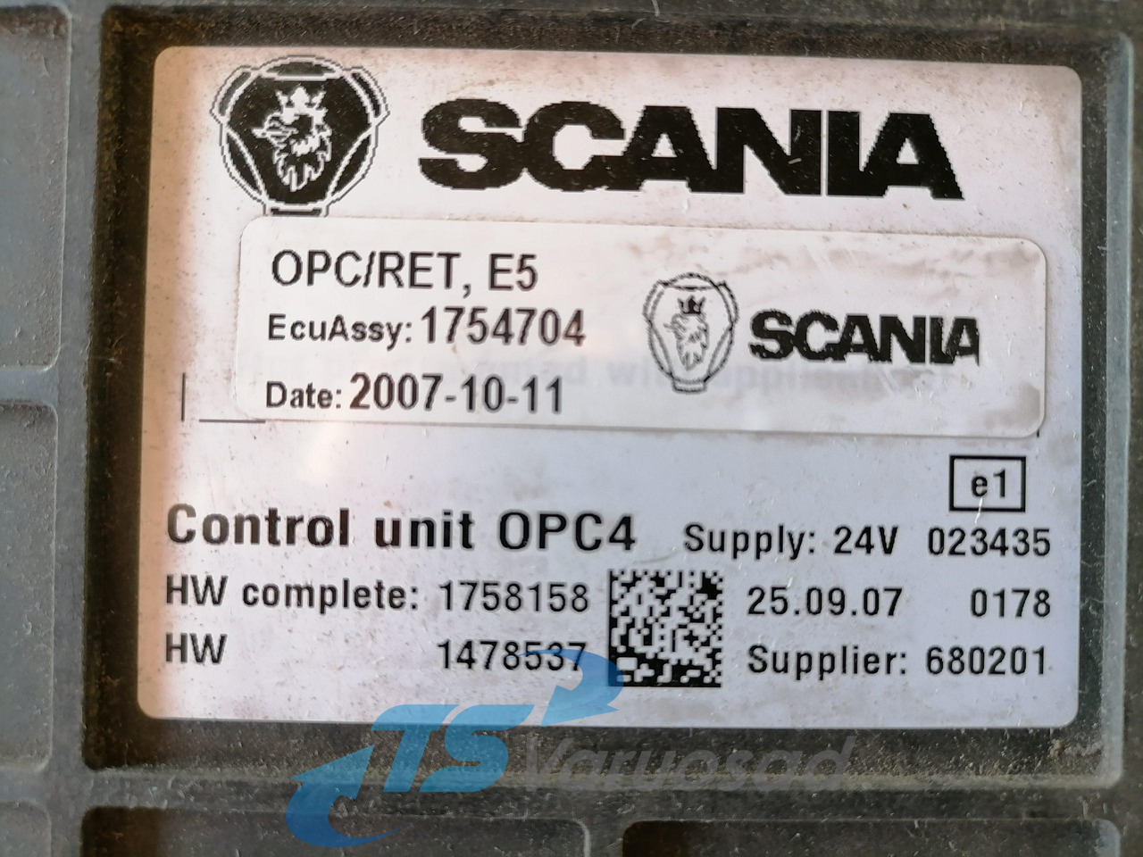 Scania Ecu, GMS OPC4 1754704 - ECU for Truck: picture 5 Scania Ecu, GMS OPC4 1754704 - ECU for Truck: picture 5
