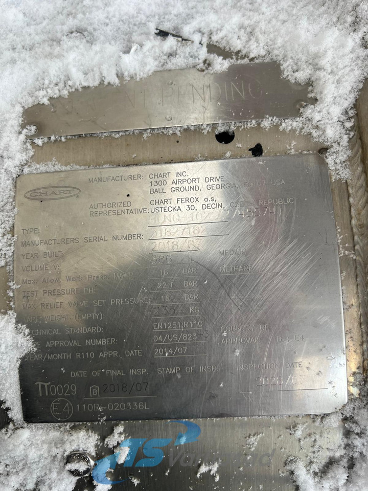 Fuel tank for Truck Scania Kütusepaak 352L (LNG) 2859387: picture 8 Fuel tank for Truck Scania Kütusepaak 352L (LNG) 2859387: picture 8