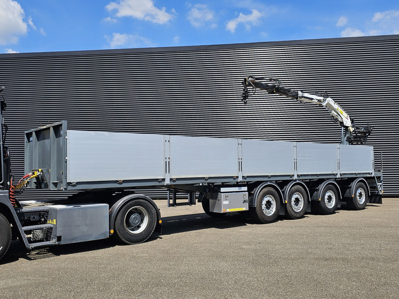Kwb JKB KRAAN / 2 x STEERING + 2 X LIFT AXLE - Dropside/ Flatbed semi-trailer: picture 1 Kwb JKB KRAAN / 2 x STEERING + 2 X LIFT AXLE - Dropside/ Flatbed semi-trailer: picture 1