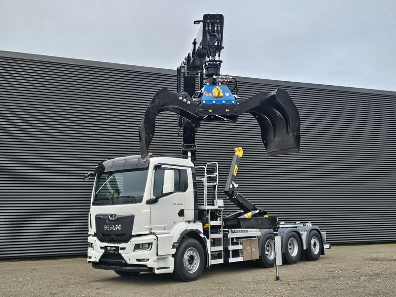MAN TGS 35.470 8x4 / HMF 2243 Z KRAAN + HAAKARM - Hook lift truck, Crane truck: picture 5 MAN TGS 35.470 8x4 / HMF 2243 Z KRAAN + HAAKARM - Hook lift truck, Crane truck: picture 5