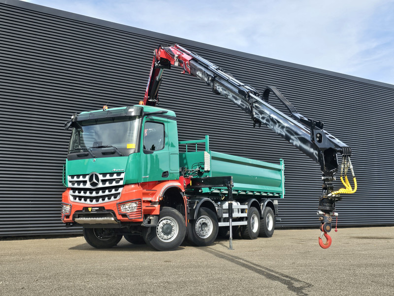 Mercedes-Benz AROCS 4145 / 8X6 / TIPPER + HMF CRANE - Crane truck: picture 2 Mercedes-Benz AROCS 4145 / 8X6 / TIPPER + HMF CRANE - Crane truck: picture 2