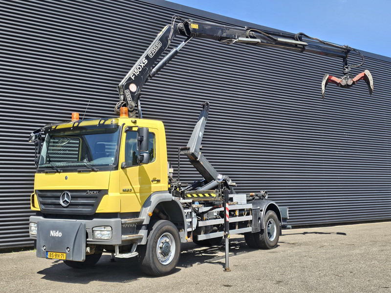 Mercedes-Benz AXOR 1823 4X4 / FASSI CRANE + HOOKLIFT / SPRING SUSPENSION - Hook lift truck, Crane truck: picture 1 Mercedes-Benz AXOR 1823 4X4 / FASSI CRANE + HOOKLIFT / SPRING SUSPENSION - Hook lift truck, Crane truck: picture 1