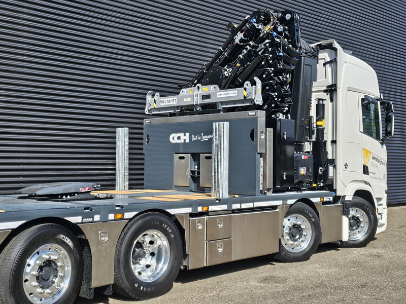 Dropside/ Flatbed truck, Crane truck Scania R590 V8 / 8X2 / HIAB 1188 + JIB + WINCH: picture 20