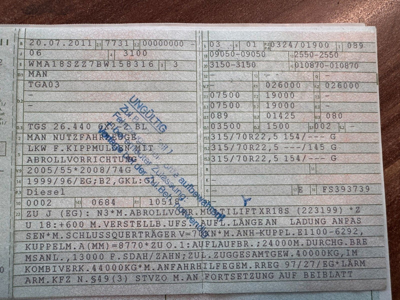 MAN 26.440 6X2 Multilift Abroller - Hook lift truck: picture 3 MAN 26.440 6X2 Multilift Abroller - Hook lift truck: picture 3