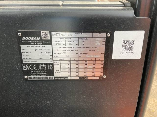 Doosan B25X-7 PLUS - Electric forklift: picture 5 Doosan B25X-7 PLUS - Electric forklift: picture 5