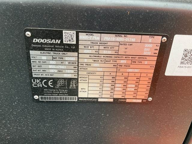 Doosan B30X-7 PLUS - Electric forklift: picture 5 Doosan B30X-7 PLUS - Electric forklift: picture 5