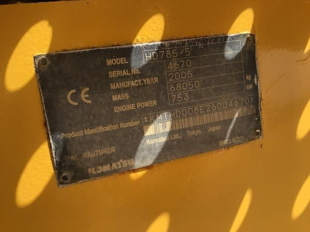 Komatsu HD785-5 - Rigid dumper/ Rock truck: picture 5 Komatsu HD785-5 - Rigid dumper/ Rock truck: picture 5