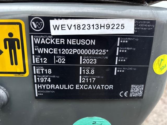Wacker Neuson ET18 - Mini excavator: picture 5 Wacker Neuson ET18 - Mini excavator: picture 5