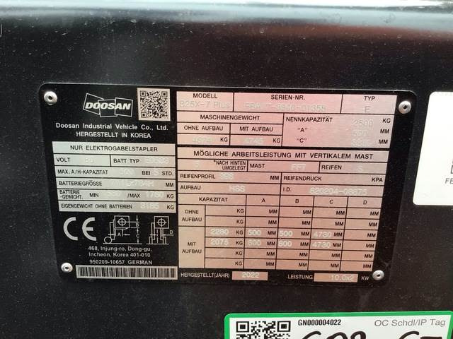 Doosan B25X-7 PLUS - Electric forklift: picture 5 Doosan B25X-7 PLUS - Electric forklift: picture 5
