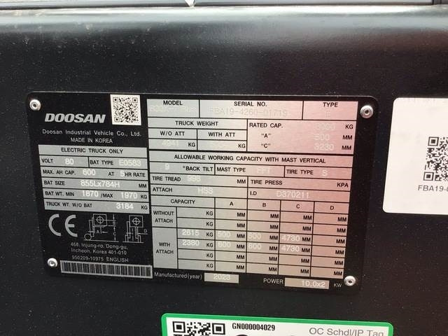 Doosan B30X-7 PLUS - Electric forklift: picture 5 Doosan B30X-7 PLUS - Electric forklift: picture 5