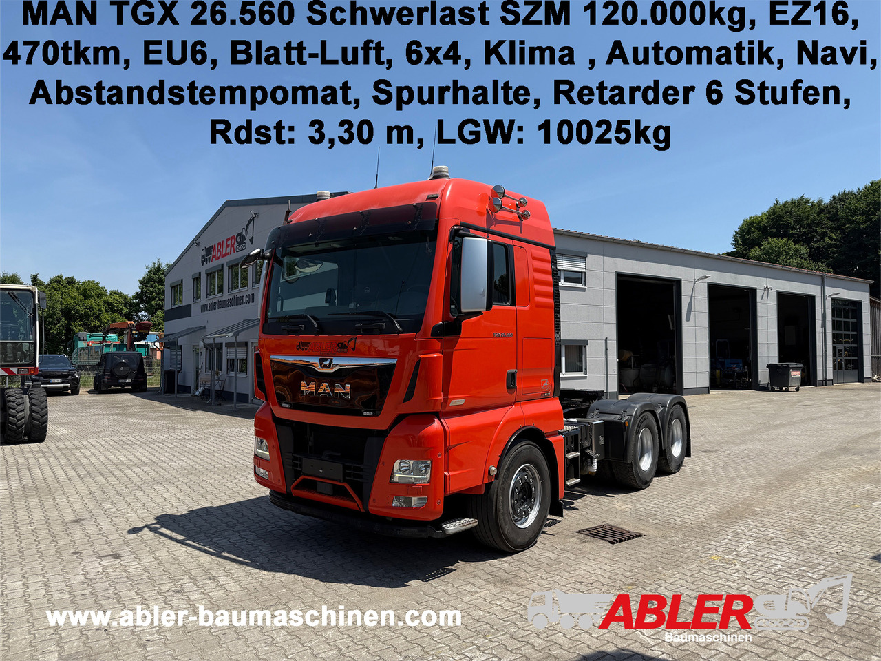 MAN TGX 26.560 Swerlast SZM 120.000 kg Retarder ACC - Tractor unit: picture 1 MAN TGX 26.560 Swerlast SZM 120.000 kg Retarder ACC - Tractor unit: picture 1