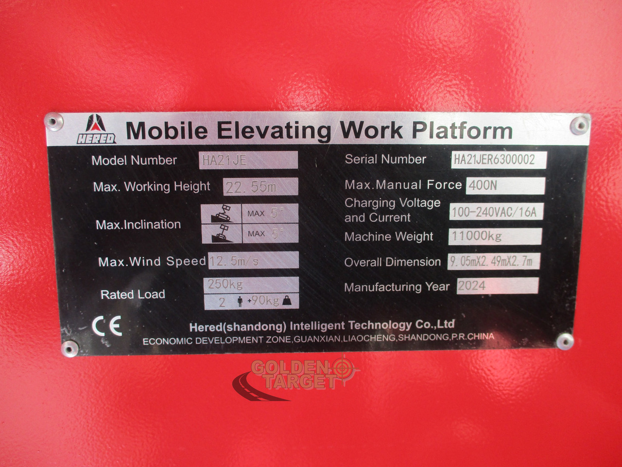 New Articulated boom Hered HA21JE Electric Articulating Boom Lift: picture 14