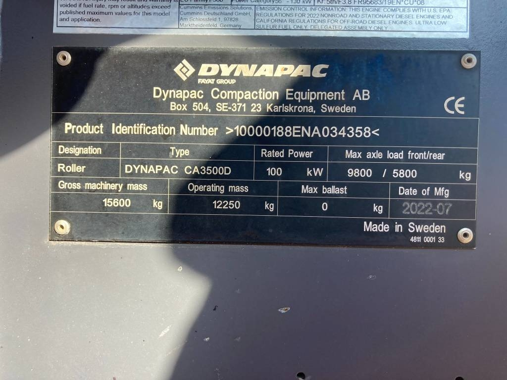 Compactor Dynapac CA 3500 D Seismic: picture 7