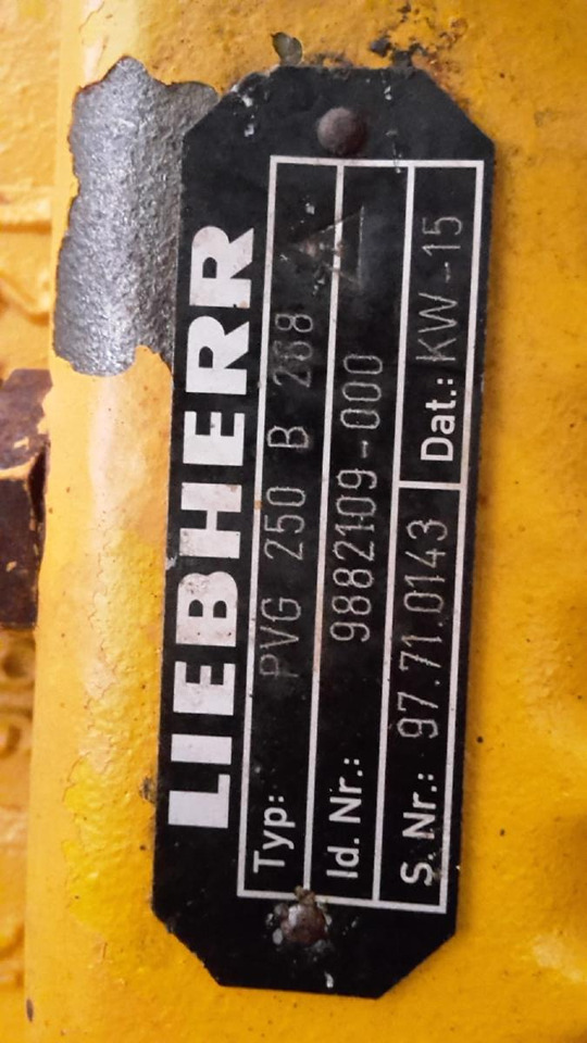 Hydraulics for Construction machinery Liebherr PVG 250/ LH LR 622: picture 6