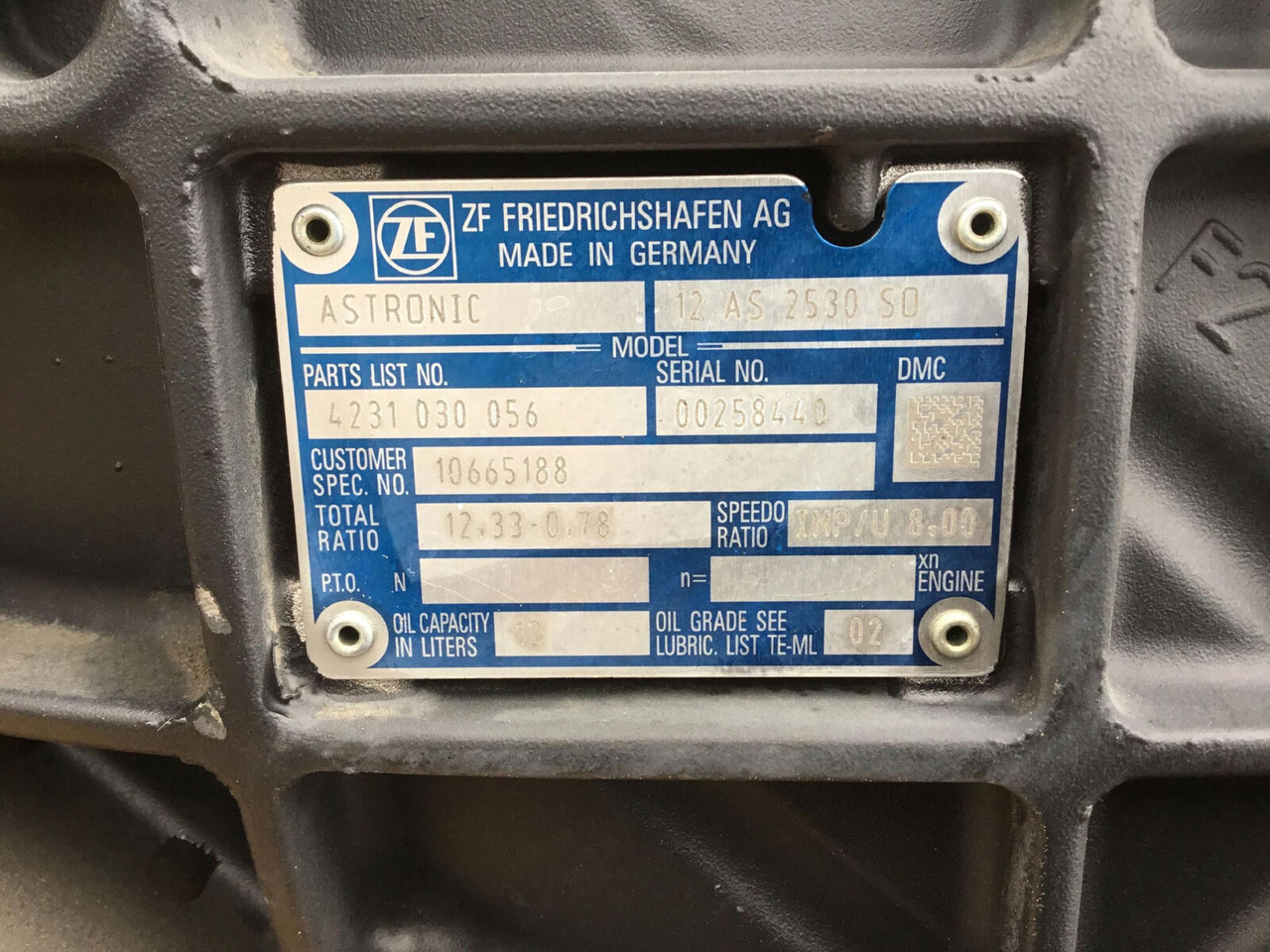 ZF MK 88 ZF Astronic gearbox 12 AS 2530 S0 - Gearbox for Mobile crane: picture 5 ZF MK 88 ZF Astronic gearbox 12 AS 2530 S0 - Gearbox for Mobile crane: picture 5