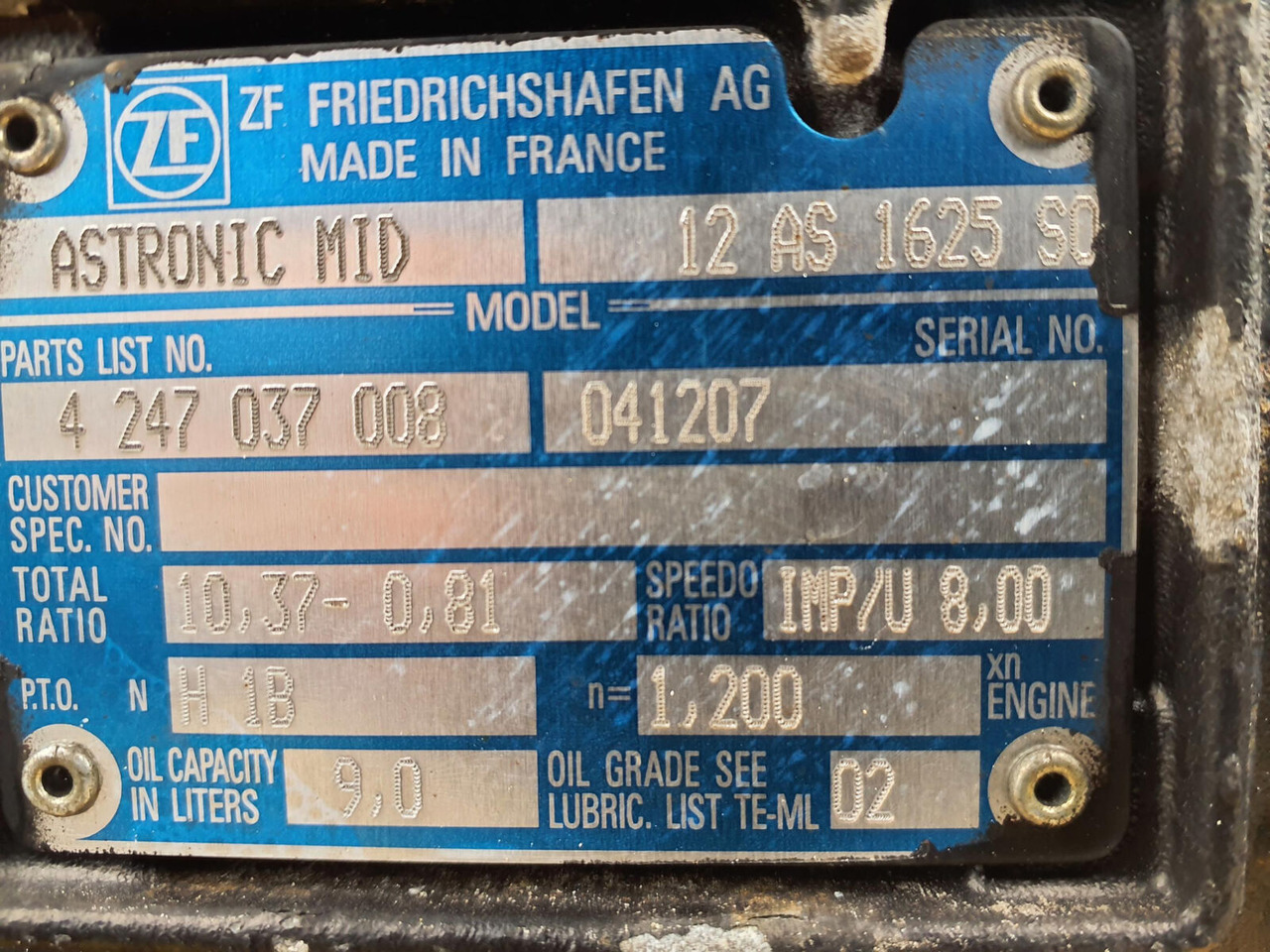 ZF Terex challenger 3160 Gearbox ZF astronic MID 12 AS 1625 SO - Gearbox for Mobile crane: picture 5 ZF Terex challenger 3160 Gearbox ZF astronic MID 12 AS 1625 SO - Gearbox for Mobile crane: picture 5