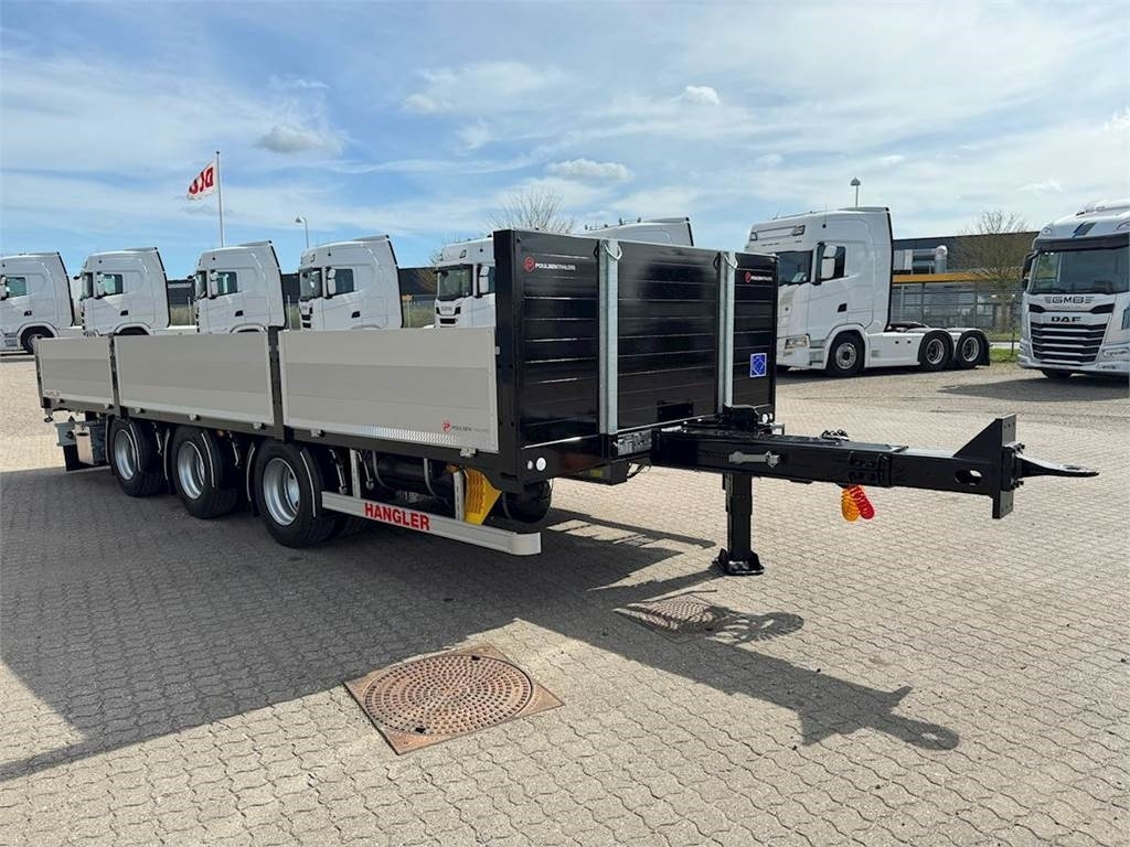 Hangler 3-aks kærre alu-sider + alu-ramper - Dropside/ Flatbed trailer: picture 1 Hangler 3-aks kærre alu-sider + alu-ramper - Dropside/ Flatbed trailer: picture 1