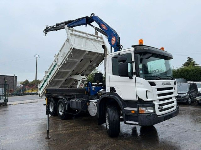 Scania PRT 380. 6x4. Kipper + Kran PM 16 Funk. Klima. - Tipper, Crane truck: picture 2 Scania PRT 380. 6x4. Kipper + Kran PM 16 Funk. Klima. - Tipper, Crane truck: picture 2