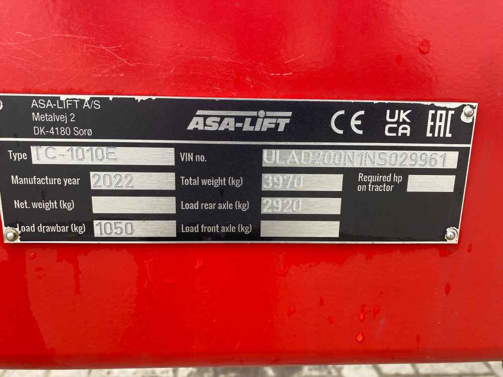 Grape harvesting machine ASA-Lift ASA Lift TC1010E Single Row Trailed Cabbage Harvester: picture 11
