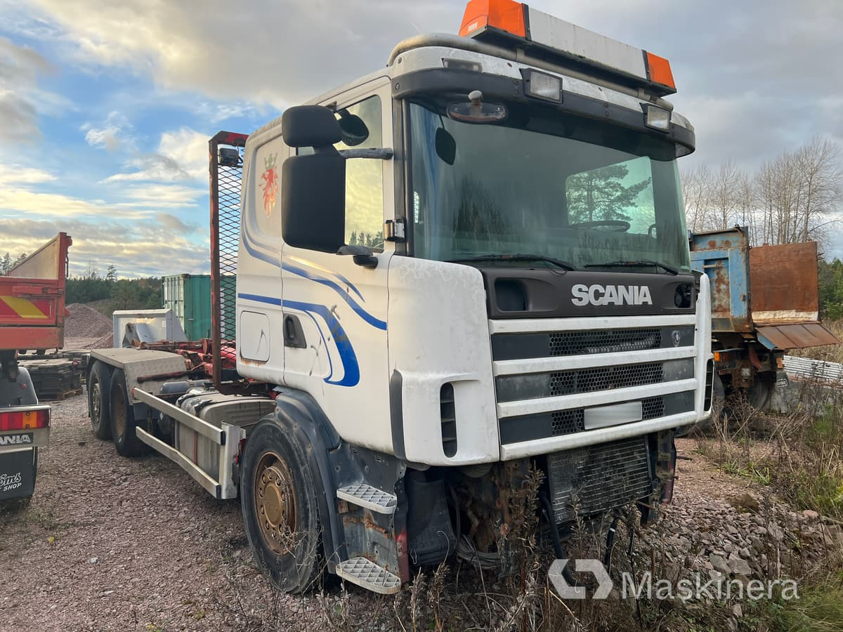 Lastväxlare Scania R124 GB 6X2 (Rep objekt) - Hook lift truck: picture 1 Lastväxlare Scania R124 GB 6X2 (Rep objekt) - Hook lift truck: picture 1
