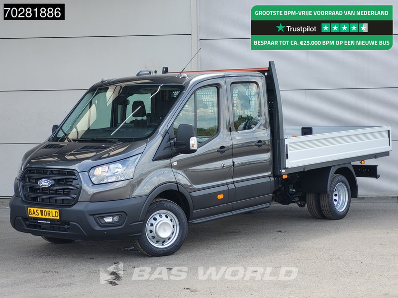 Ford Transit 170pk Automaat Dubbel Cabine 3500kg Trekhaak Open Laadbak Pritsche SYNC4 scherm Camera Airco Trekhaak Cruise control - Flatbed van: picture 1 Ford Transit 170pk Automaat Dubbel Cabine 3500kg Trekhaak Open Laadbak Pritsche SYNC4 scherm Camera Airco Trekhaak Cruise control - Flatbed van: picture 1