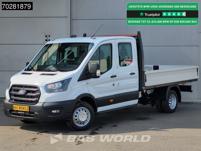 Ford Transit 170pk Automaat Dubbel Cabine 3500kg Trekhaak Open Laadbak Pritsche SYNC4 scherm CarPlay Camera Airco Trekhaak Cruise control - Flatbed van: picture 1 Ford Transit 170pk Automaat Dubbel Cabine 3500kg Trekhaak Open Laadbak Pritsche SYNC4 scherm CarPlay Camera Airco Trekhaak Cruise control - Flatbed van: picture 1