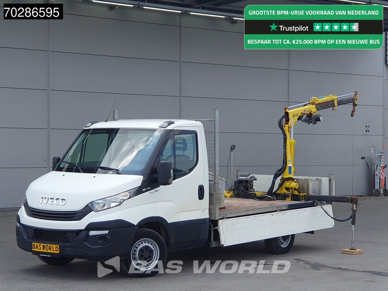 Iveco Daily 35S14 Open Laadbak Kraanwagen Hyva HA15 Euro6 3,5t Trekhaak Crane Kranwagen Pritsche Pickup Open Box Trekhaak - Flatbed van: picture 1 Iveco Daily 35S14 Open Laadbak Kraanwagen Hyva HA15 Euro6 3,5t Trekhaak Crane Kranwagen Pritsche Pickup Open Box Trekhaak - Flatbed van: picture 1