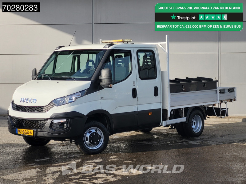 Iveco Daily 50C17 3,0L Automaat HIAB 017T-2 DC Open laadbak Kraan Dubbellucht Airco Euro6 Pickup Crane Kraanwagen Pritsche Airco Dubbel cabi - Flatbed van: picture 1 Iveco Daily 50C17 3,0L Automaat HIAB 017T-2 DC Open laadbak Kraan Dubbellucht Airco Euro6 Pickup Crane Kraanwagen Pritsche Airco Dubbel cabi - Flatbed van: picture 1