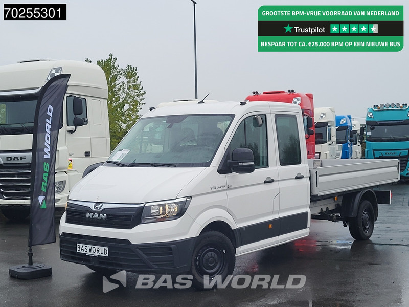 MAN TGE 3.140 Automatik Pritsche AHK Doppel Kabine Klima Tempomat Pickup Airco Trekhaak Cruise control - Flatbed van: picture 1 MAN TGE 3.140 Automatik Pritsche AHK Doppel Kabine Klima Tempomat Pickup Airco Trekhaak Cruise control - Flatbed van: picture 1