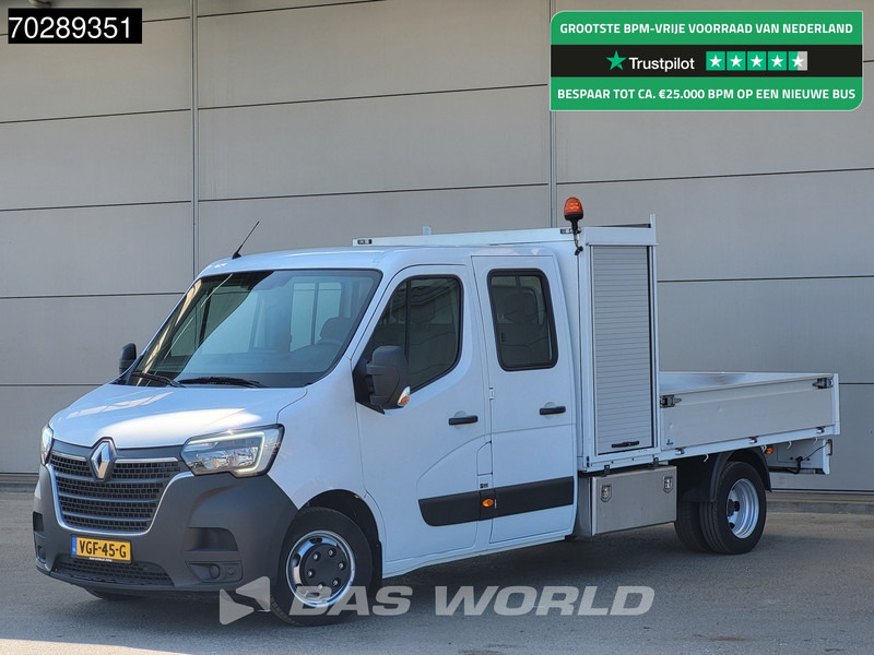 Renault Master 145PK Open Laadbak Dubbellucht 3,5t Trekhaak DC Dubbel Cabine Airco Cruise Euro6 Pritsche Pickup Open Box Airco Trekhaak Cruise contro - Flatbed van: picture 1 Renault Master 145PK Open Laadbak Dubbellucht 3,5t Trekhaak DC Dubbel Cabine Airco Cruise Euro6 Pritsche Pickup Open Box Airco Trekhaak Cruise contro - Flatbed van: picture 1