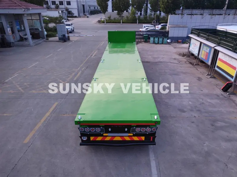 New Dropside/ Flatbed semi-trailer for transportation of bulk materials SUNSKY Flat Deck Trailer with henred type axles and suspension: picture 10