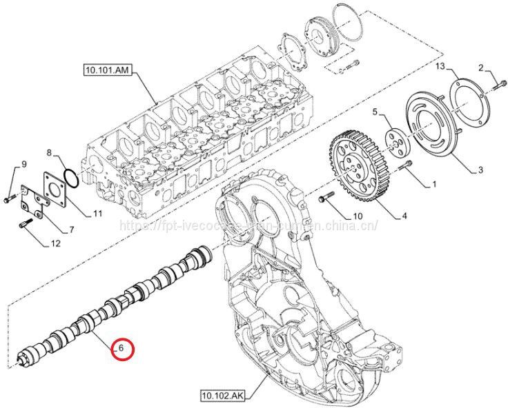 FPT IVECO CASE Cursor11 EURO 6 F3GFE613A B001 5801863562/5801690111 camshaft 5801465702 - Camshaft: picture 4 FPT IVECO CASE Cursor11 EURO 6 F3GFE613A B001 5801863562/5801690111 camshaft 5801465702 - Camshaft: picture 4