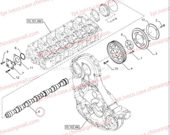 FPT IVECO CASE Cursor11 F3GFE613A B001 5801863562 CAMSHAFT 5801465702/580199815 - Camshaft: picture 4 FPT IVECO CASE Cursor11 F3GFE613A B001 5801863562 CAMSHAFT 5801465702/580199815 - Camshaft: picture 4