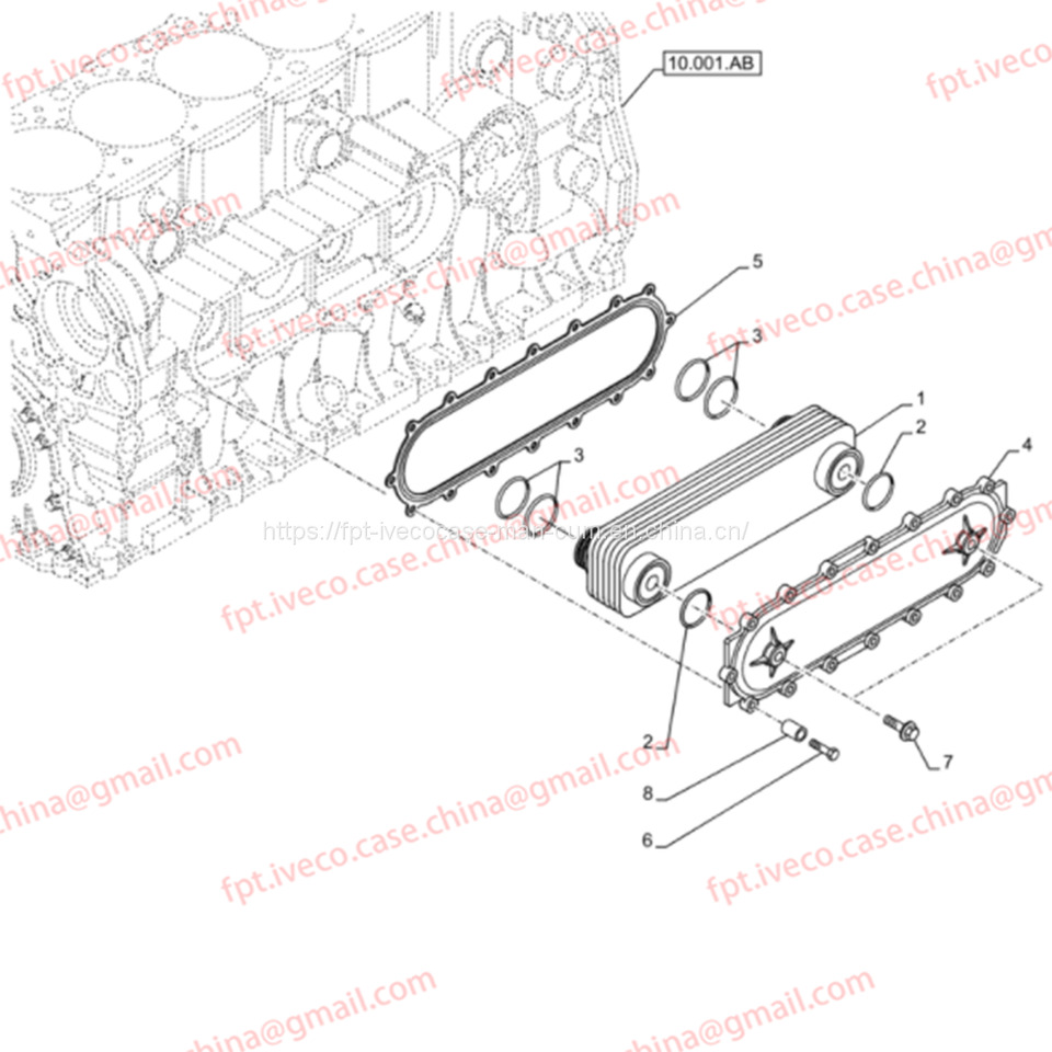 FPT IVECO CASE Cursor9 FPT IVECO CASE Cursor9 Euro 6 F2CFE612 A/B/D F2CFE614A*B041/F2CGE614F*V004 5802431166 EXCHANGER COVER - OIL HEAT EXCHANGER 504127468 - Oil cooler for Tipper: picture 3 FPT IVECO CASE Cursor9 FPT IVECO CASE Cursor9 Euro 6 F2CFE612 A/B/D F2CFE614A*B041/F2CGE614F*V004 5802431166 EXCHANGER COVER - OIL HEAT EXCHANGER 504127468 - Oil cooler for Tipper: picture 3
