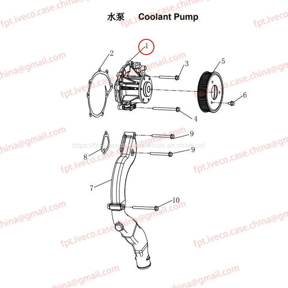 MAN D0836 Coolant pump 06500-6680 - Coolant pump: picture 1 MAN D0836 Coolant pump 06500-6680 - Coolant pump: picture 1