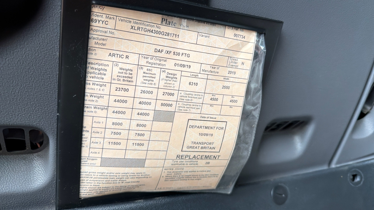 Tractor unit DAF XF 530: picture 14 Tractor unit DAF XF 530: picture 14