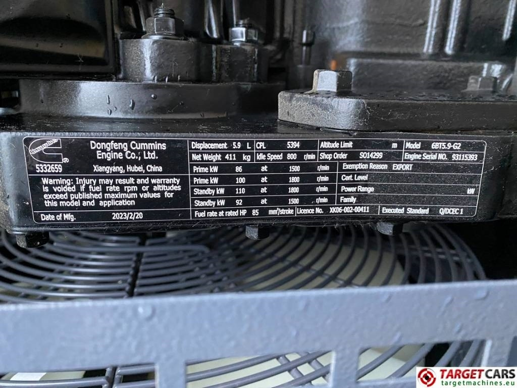 New Generator set Atlas Copco QES80 Diesel 90KVA Generator 400/230V Unused: picture 13
