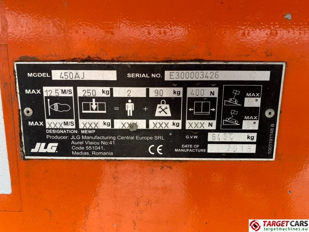 JLG 450AJ Articulated 4x4 Diesel Boom Work Lift 1572cm  on lease JLG 450AJ Articulated 4x4 Diesel Boom Work Lift 1572cm: picture 10 JLG 450AJ Articulated 4x4 Diesel Boom Work Lift 1572cm  on lease JLG 450AJ Articulated 4x4 Diesel Boom Work Lift 1572cm: picture 10