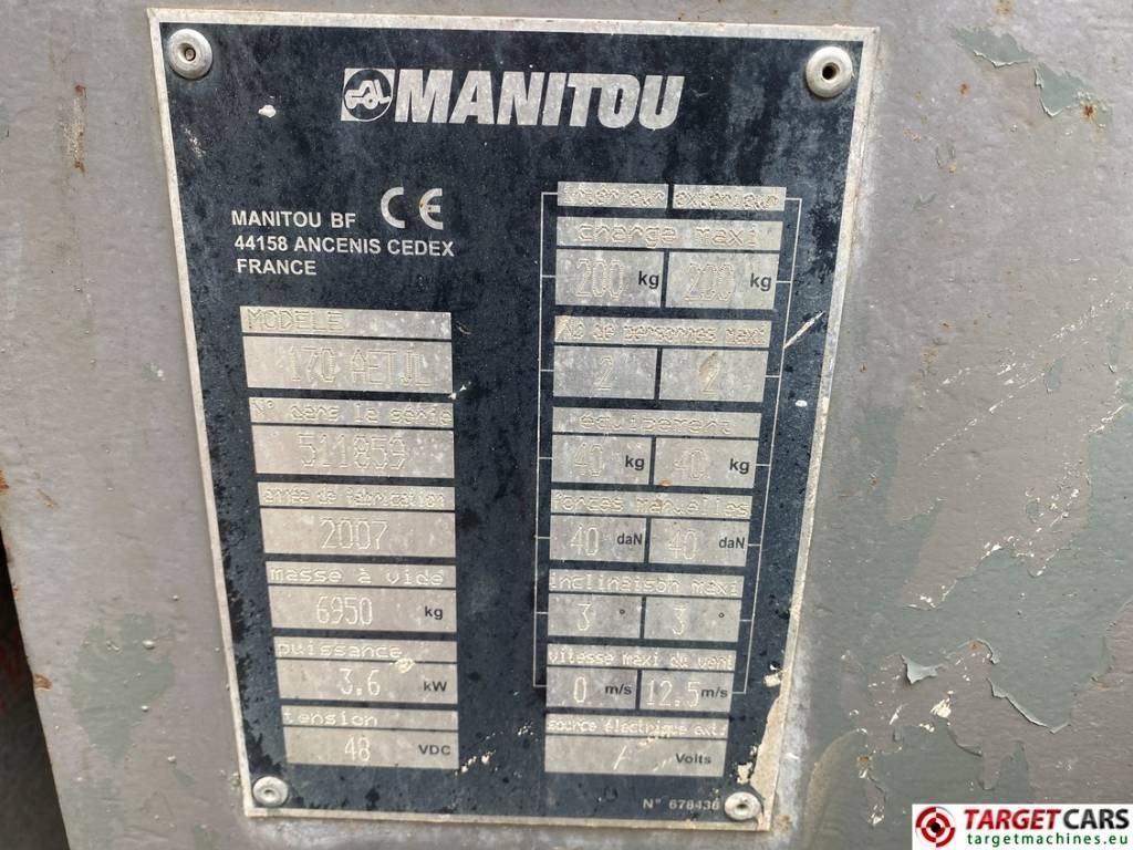 Articulated boom Manitou 170AETJL Articulated Electric Boom 1690cm DEFECT: picture 10