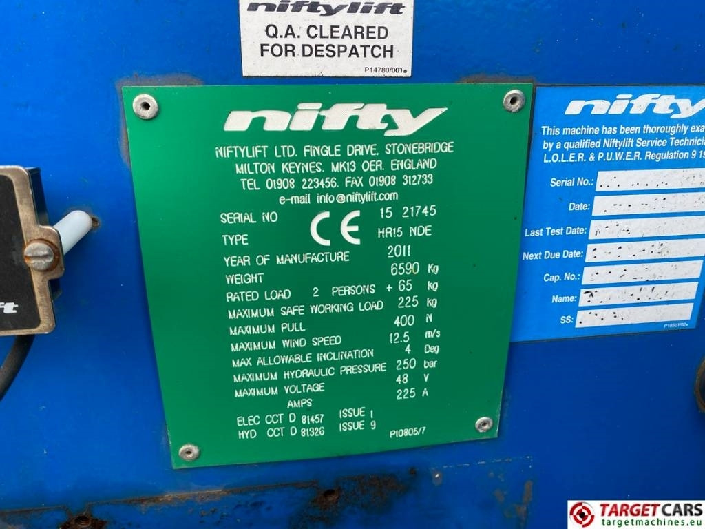 Articulated boom Niftylift HR15NDE HyBrid Articulated Boom Work Lift 1550cm: picture 10