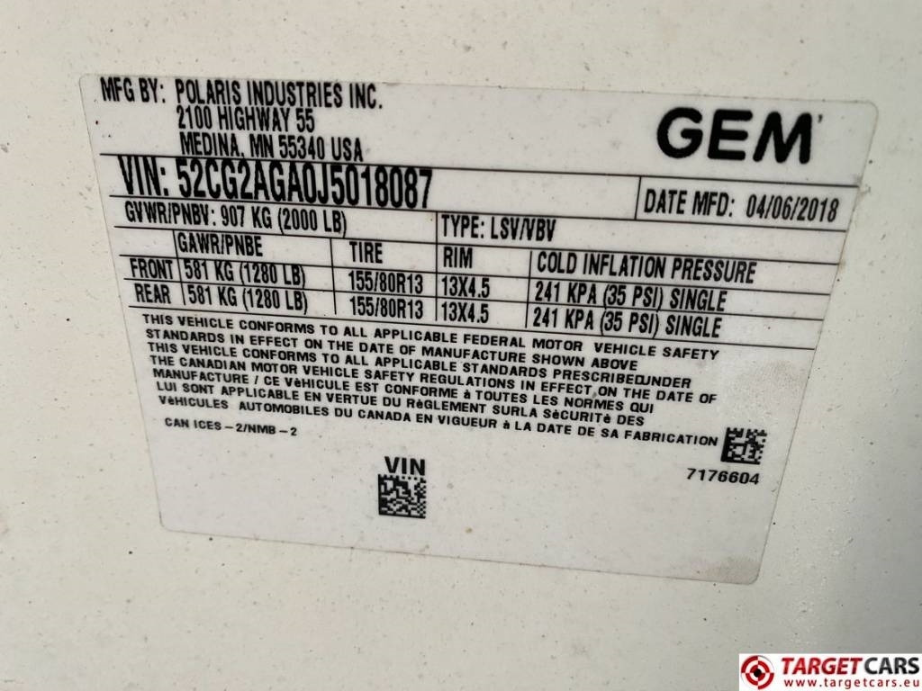 Car Polaris Gem E2 Electric UTV Vehicle Road Registration: picture 12