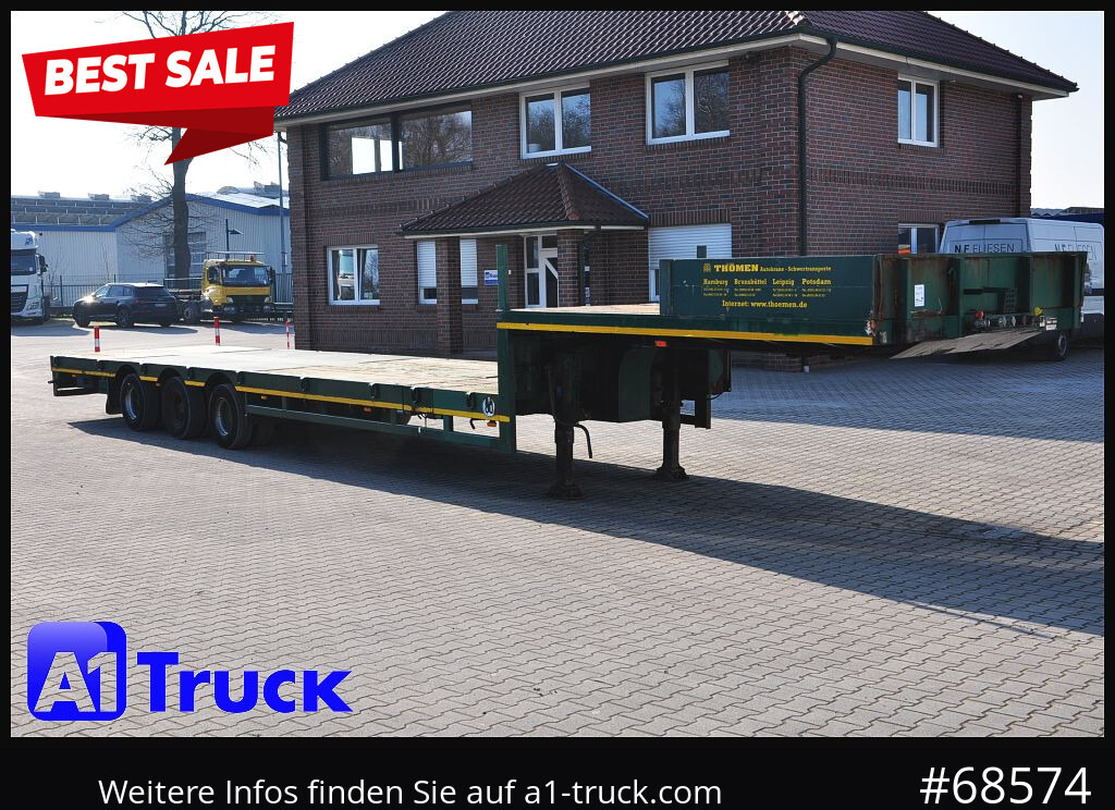 FAYMONVILLE Plattform, ausziehbar, Lenkachse, Tieflader, 15250mm lang - Dropside/ Flatbed semi-trailer: picture 1 FAYMONVILLE Plattform, ausziehbar, Lenkachse, Tieflader, 15250mm lang - Dropside/ Flatbed semi-trailer: picture 1