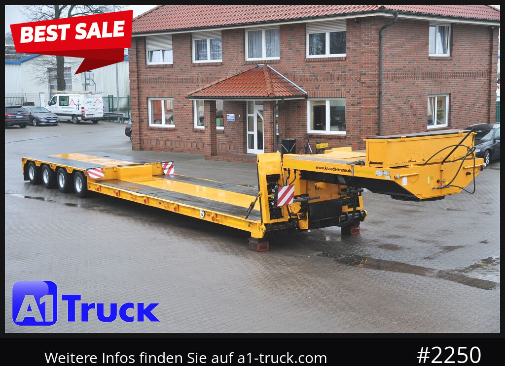 GOLDHOFER 4 Achs Tiefbett, Tieflader, Auffahrrampen, - Low loader semi-trailer: picture 1 GOLDHOFER 4 Achs Tiefbett, Tieflader, Auffahrrampen, - Low loader semi-trailer: picture 1