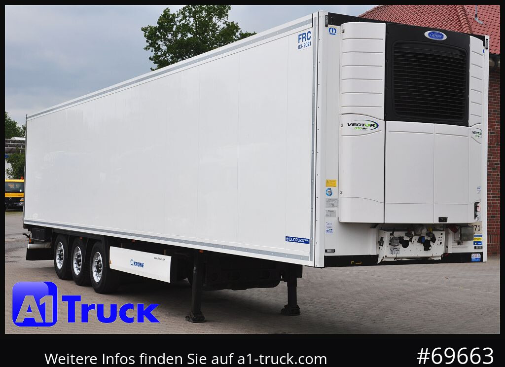 KRONE SDR 27 Carrier 1950MT Multitemp, liftachse, Blumenbreit - Refrigerator semi-trailer: picture 1 KRONE SDR 27 Carrier 1950MT Multitemp, liftachse, Blumenbreit - Refrigerator semi-trailer: picture 1