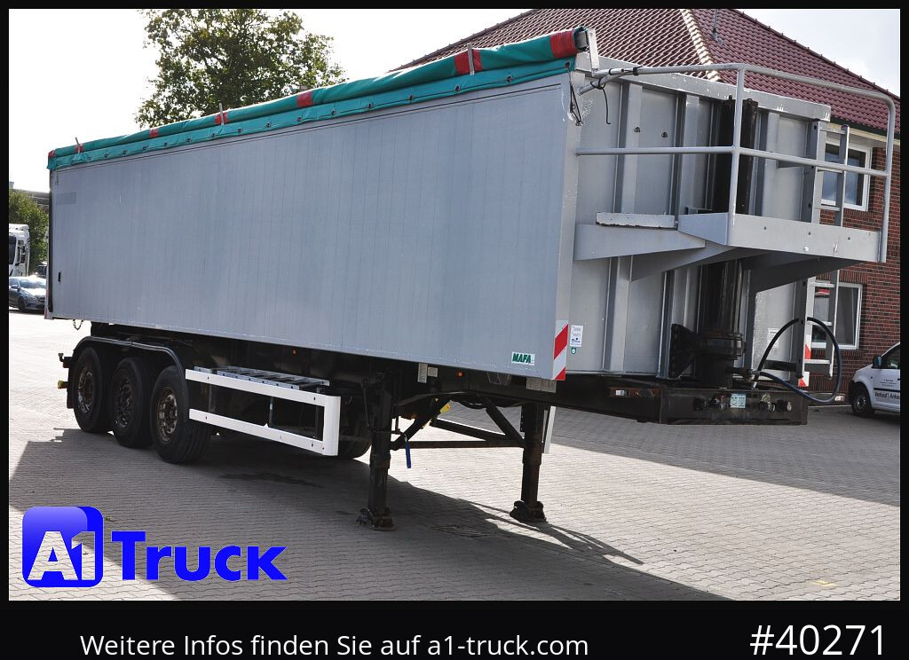 MAFA Alu-Kippmulde, 50m³, Liftachse, Getreiderschieber, - Tipper semi-trailer: picture 1 MAFA Alu-Kippmulde, 50m³, Liftachse, Getreiderschieber, - Tipper semi-trailer: picture 1