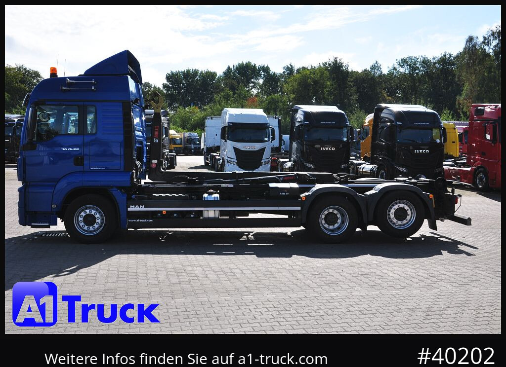 Hook lift truck MAN TGS 26.460 BL, Hiab Multilift, Lenkachse, 213.936km: picture 12