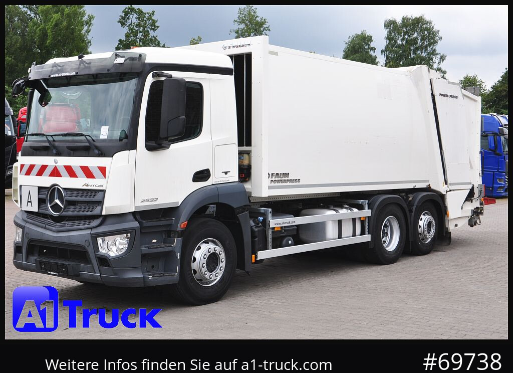Garbage truck for transportation of garbage MERCEDES-BENZ Antos 2532 Faun Powerpress II Zöller Detla 2301,: picture 12 Garbage truck for transportation of garbage MERCEDES-BENZ Antos 2532 Faun Powerpress II Zöller Detla 2301,: picture 12